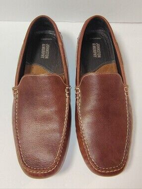 Johnston & Murphy Men's Gibson Venetian Sheepskin Leather Moc-Toe Slip-On Loafer